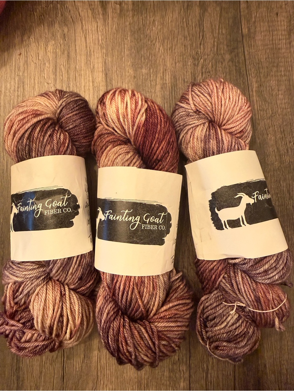 Hand dyed 100% superwash merino  3 skeins